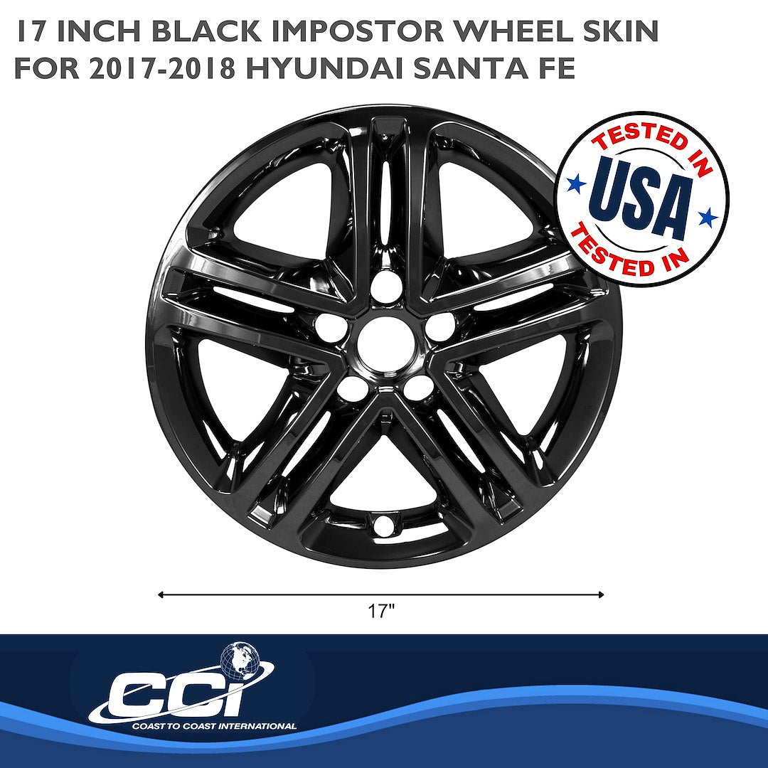 Coast To Coast IMP460BLK Black Santa Fe Impostor Wheel Skins - image 2