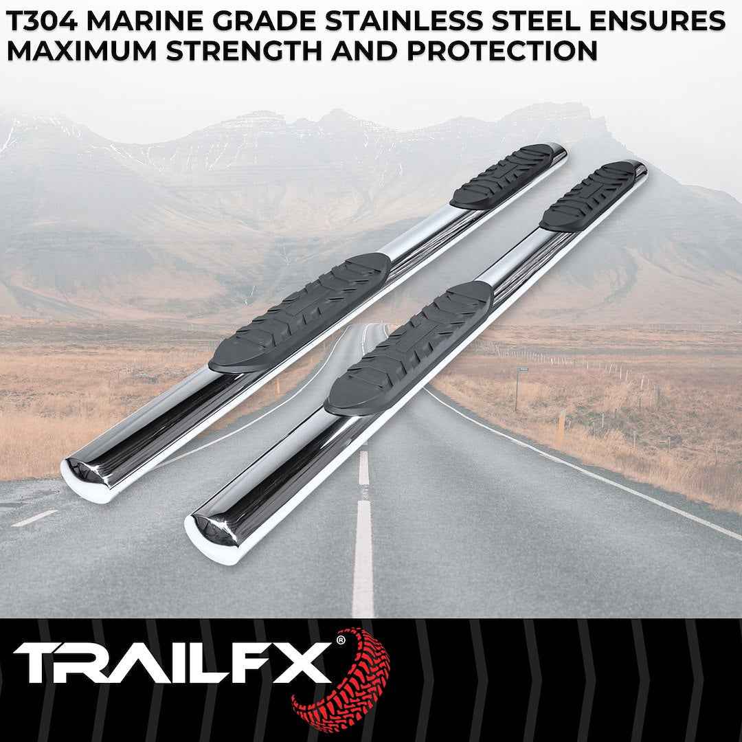 TrailFX A1517S 4 in Nerf Bars for Toyota Tundra 2007–2021