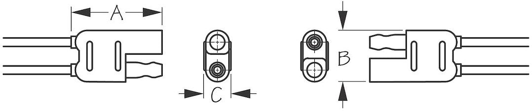 Sea Dog 426880-1 Two-Wire Polarized Connector
