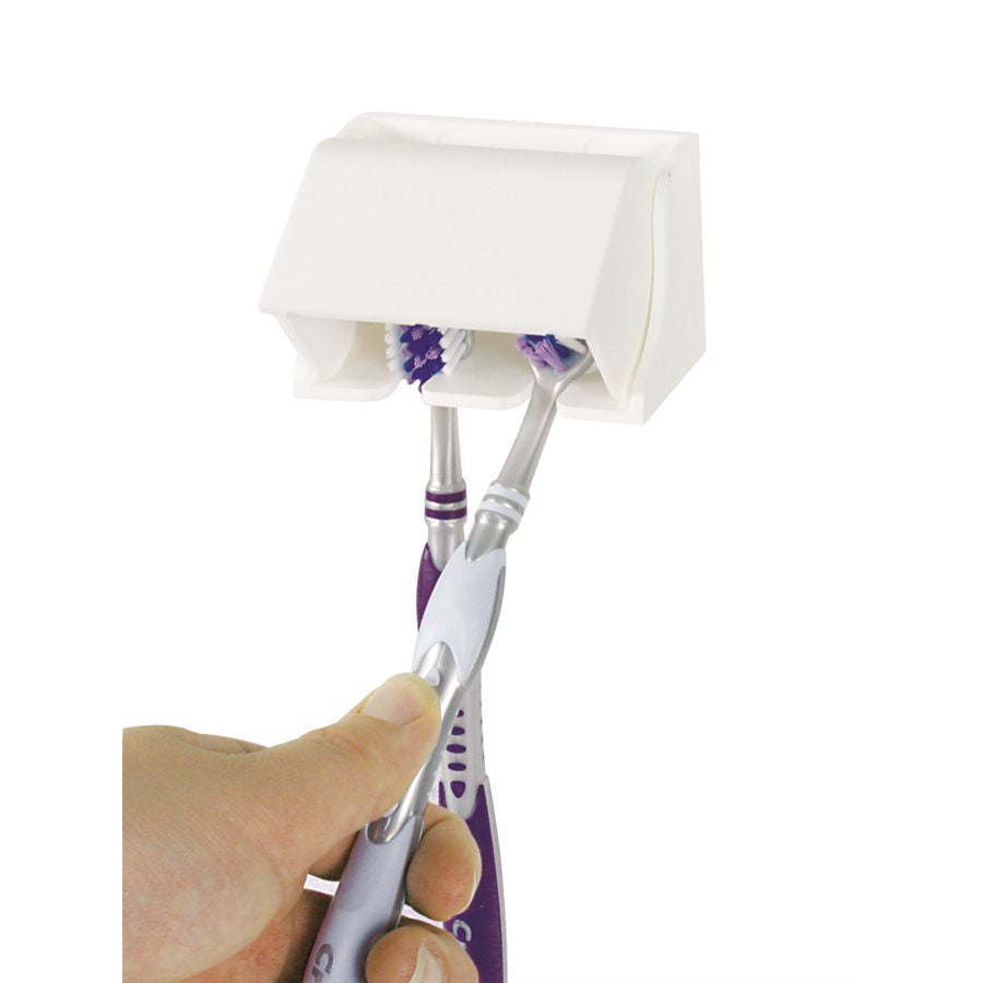 Camco Toothbrush Holder (57203) – Hold Capacity: Holds 2 Toothbrushes