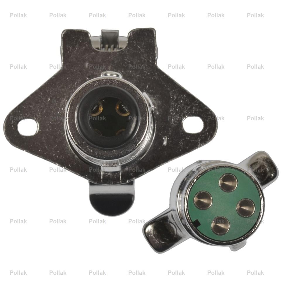Pollak Semi-universal 4 Round Trailer Wiring Connector (11408P)