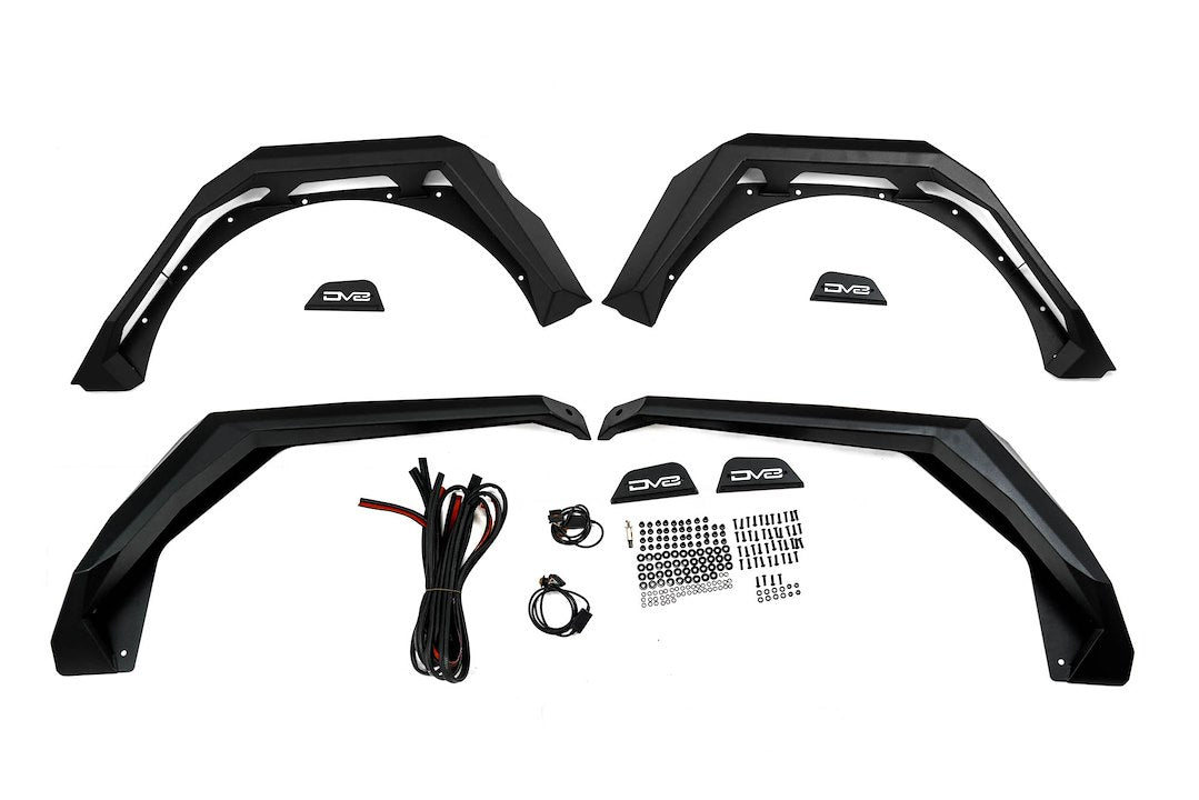DV8 Offroad FDJL-09 Armor Steel Flat Fender Flares