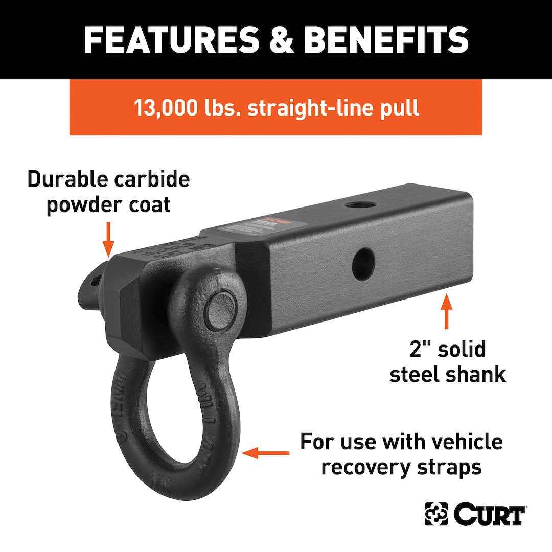 CURT 45832 D-Ring Mount - CURT Vehicle Recovery Strap