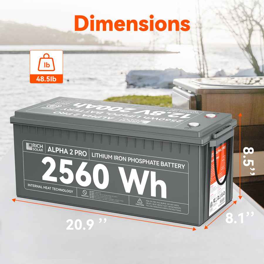 Rich Solar RS-B122SP 12V 200Ah Lithium Deep Cycle Battery