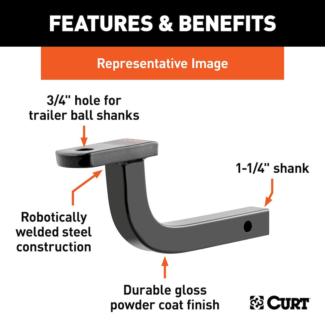 Curt 45025 Trailer Hitch Ball Mount - image 3