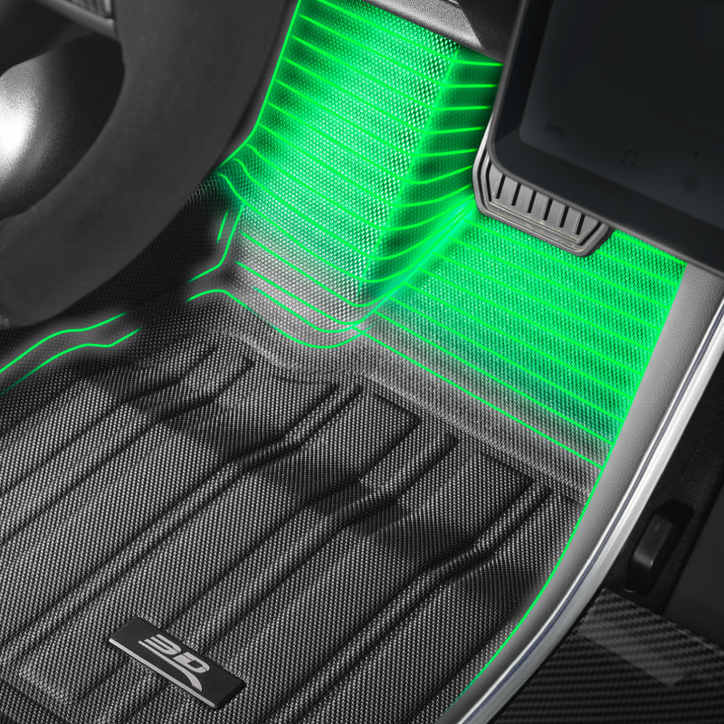 3D Mats ELITECT Series Floor Liner Thermoplastic Rubber Of Carbon Fiber Texture E1TL02701809 - image 3