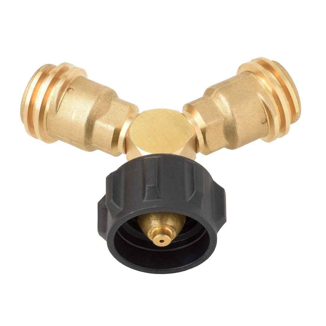 Flame King AB225 3-Port Propane Supply Splitter - Brass
