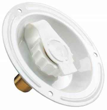 JR Products 62125 Fresh-Water Inlet with Check Valve - White