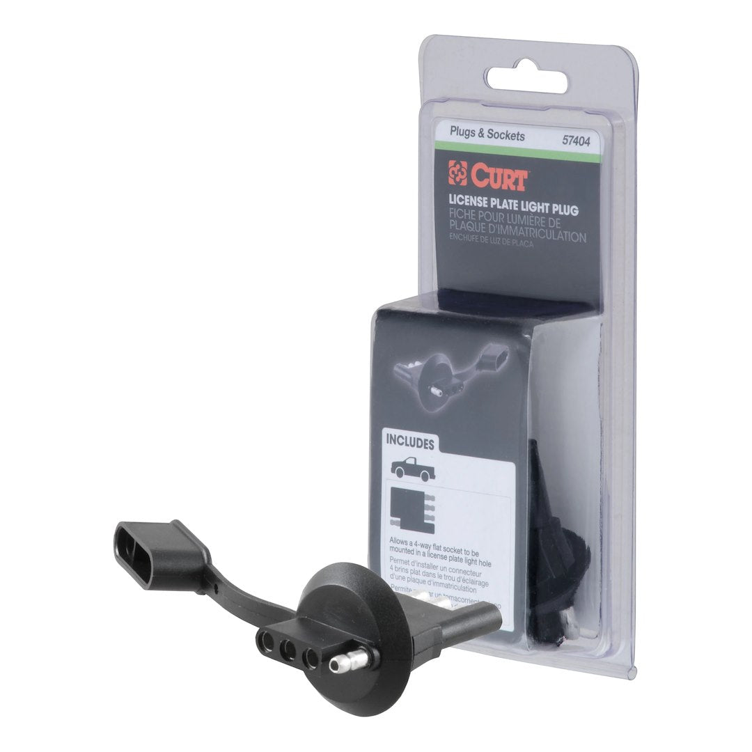 CURT Trailer Wiring Connector Adapter (57404) – Material: Plastic