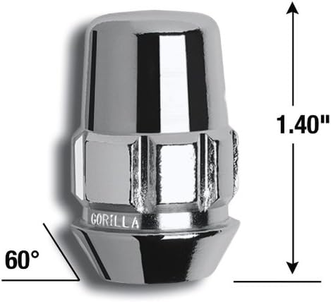 Gorilla 71631N Acorn Wheel Lock Set, 12 mm x 1.5