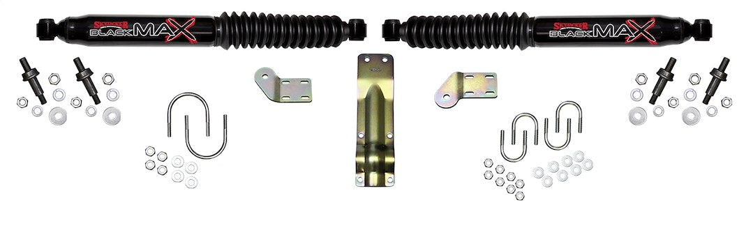 Skyjacker 8254 Black Max Twin-Tube Steering Stabilizer