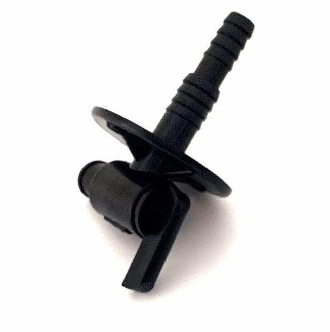 JR Products Fresh Water Shut Off Valve (0462415) – Color: Black