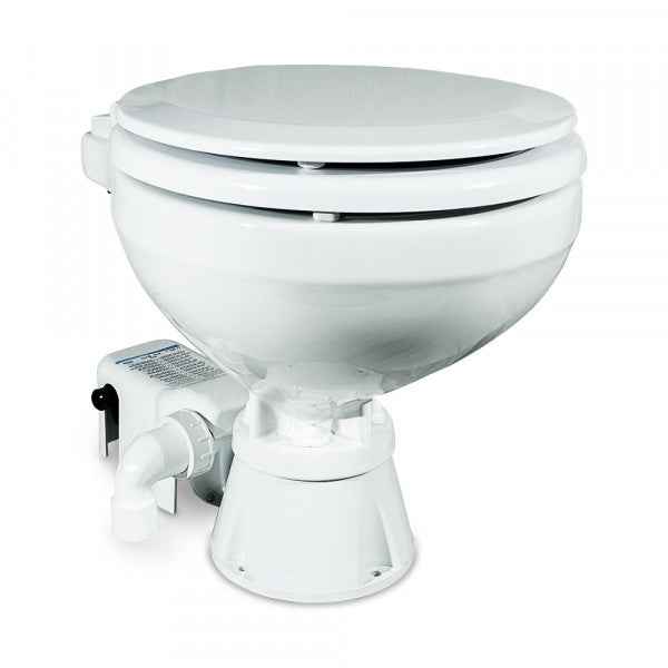Albin Marine Series 12V Electric Compact Toilet, Angled Back