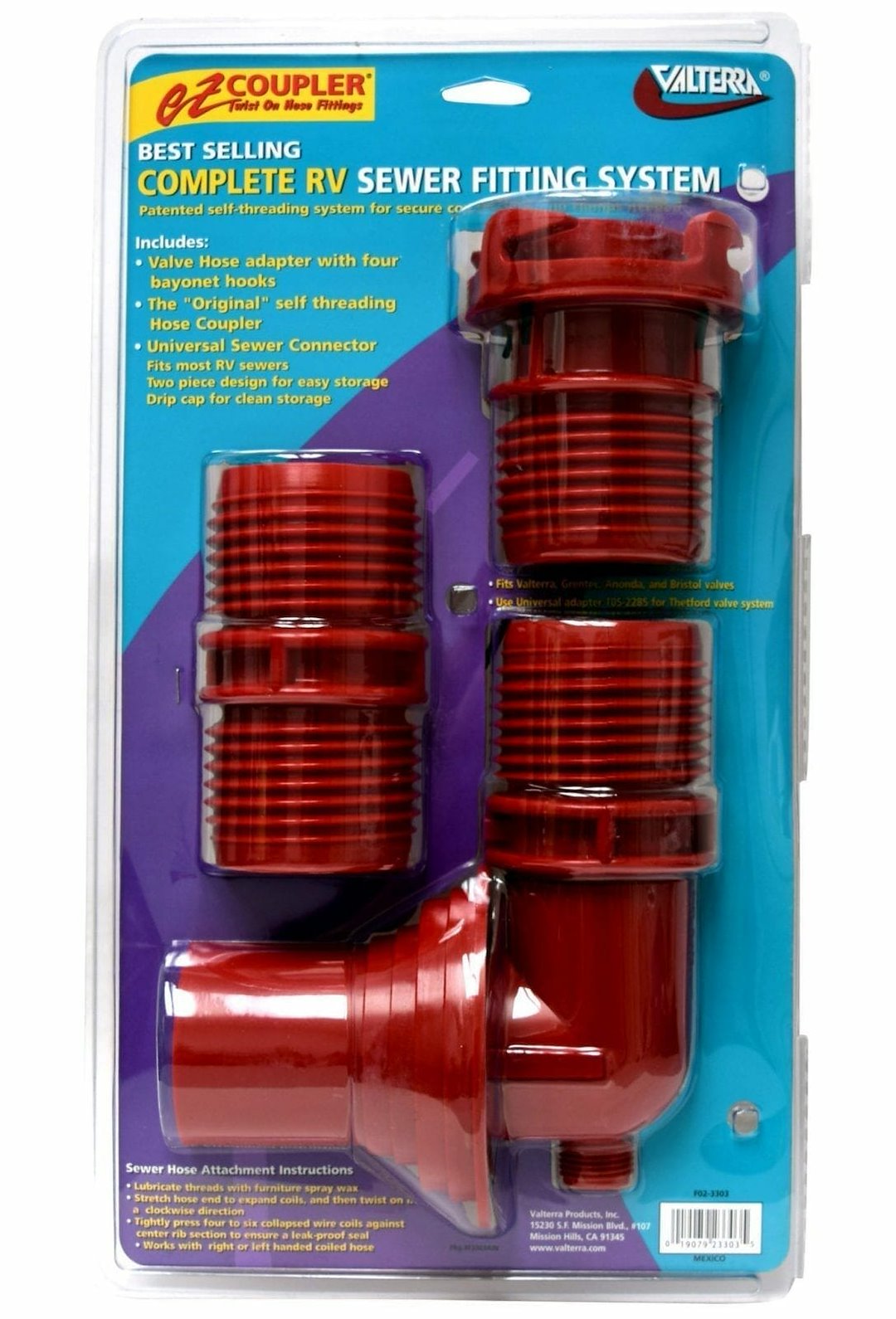 Valterra F02-3303 Sewer Hose Connector