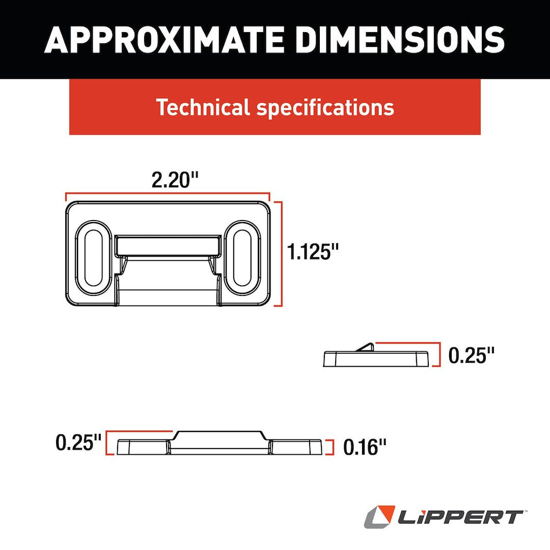 Lippert Components Screen Door Latch Striker Plate (198287)