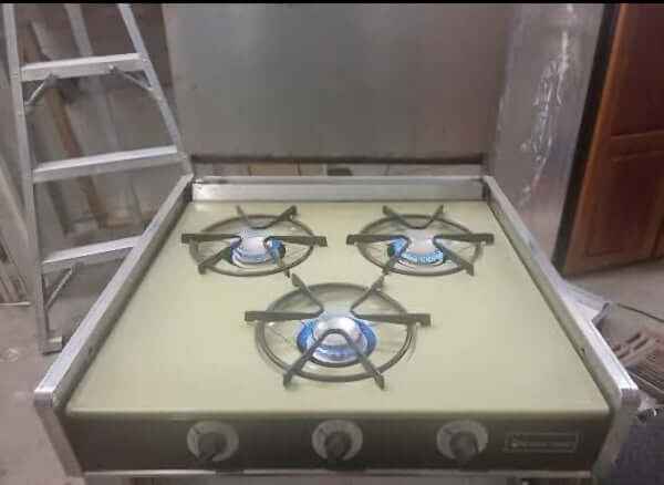 Used Magic Chef 3 Burner Propane Stove – Vintage Green, Tested