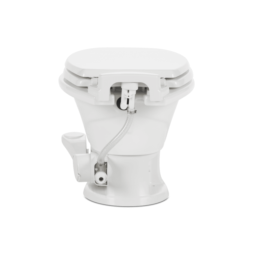 Dometic 311 Series RV Toilet – Low Profile, Pedal Flush Control, Triple-Jet Bowl Rinse