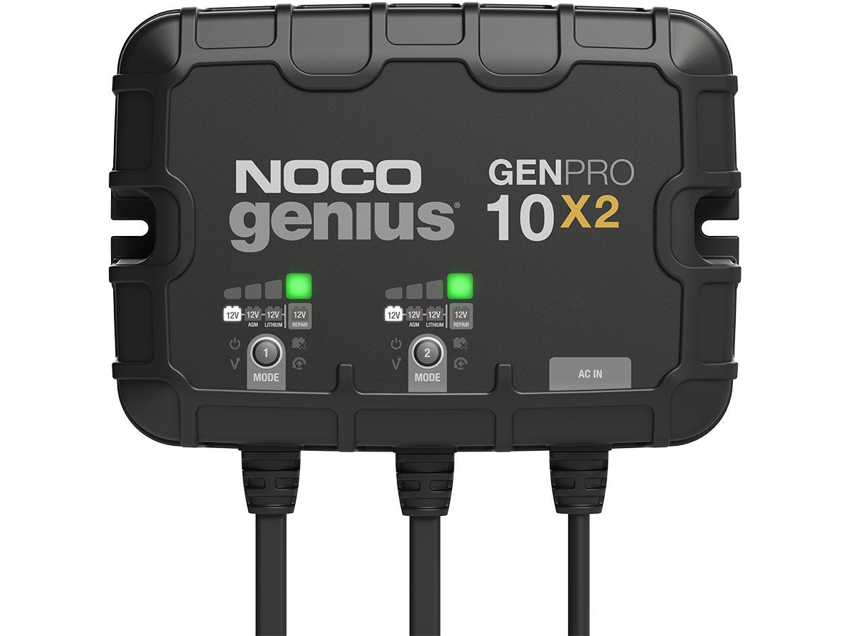 NOCO GENPRO10X2 2-Bank 20A Onboard Marine Battery Charger – 12V