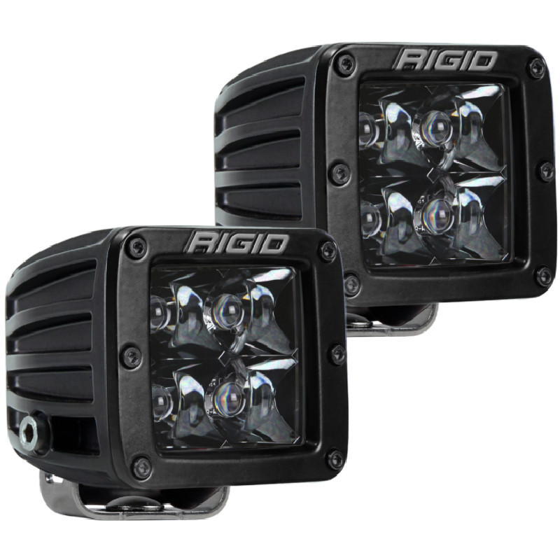 RIGID 202213BLK D-Series PRO Midnight Edition spot LED pod pair