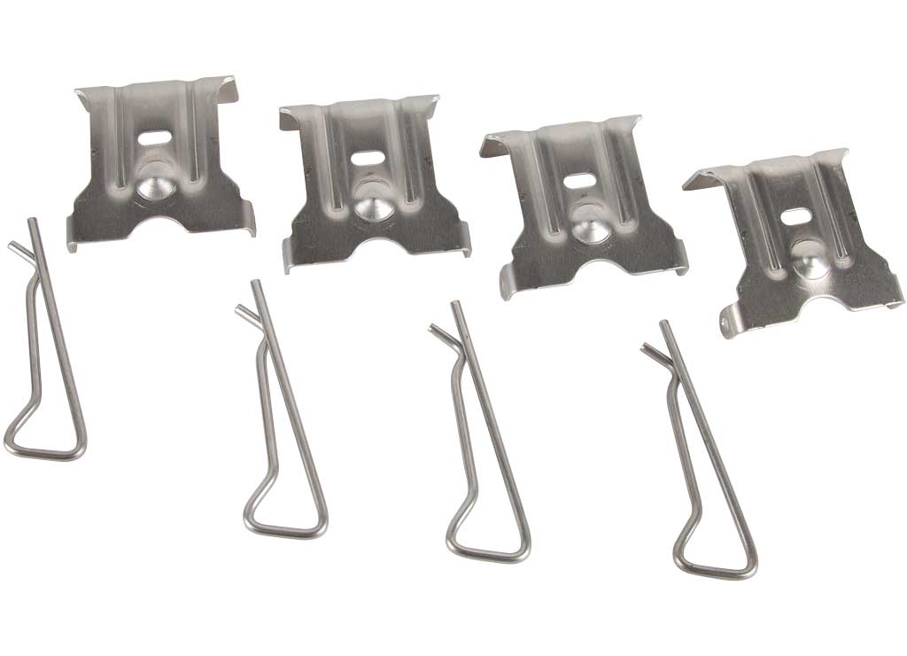 MaxxAir 10-20955 FanMate roof vent cover replacement mounting kit, brackets and retaining clips pictured