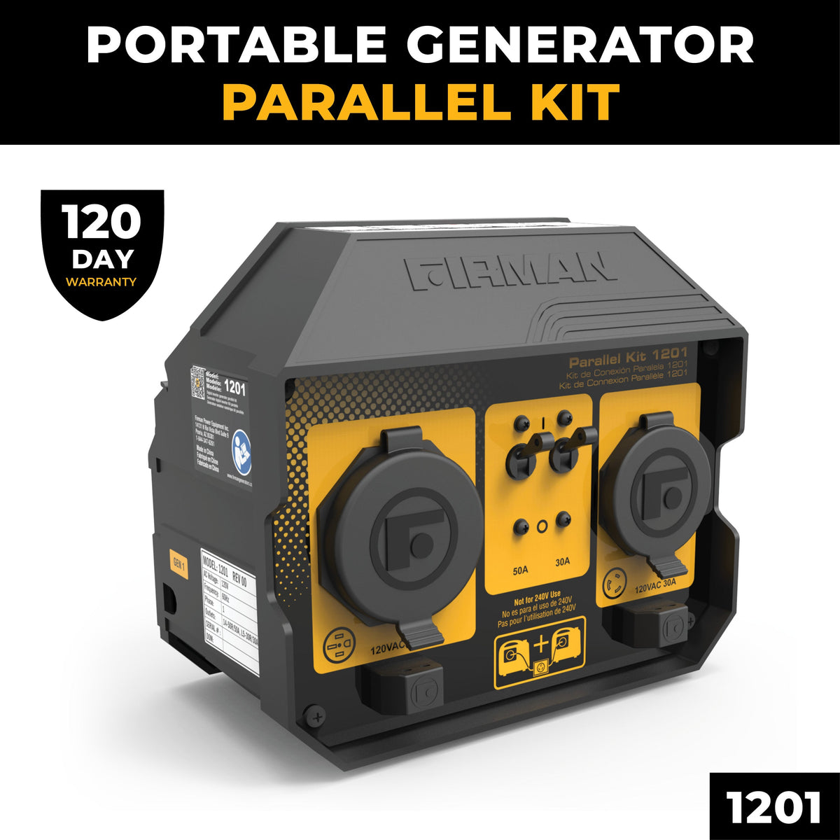 FIRMAN 1201 50A Portable Generator Parallel Kit — view 3