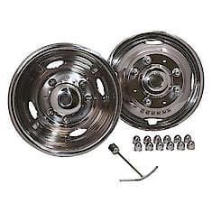 Coast to Coast N17F05 17-Inch Stainless Wheel Simulators, 4