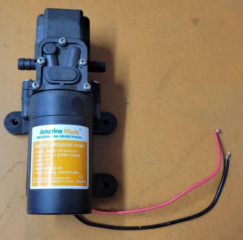 12v RV Water Pump AMarine Made 1.2GPM - Used RV Parts