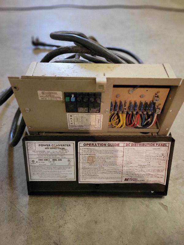 RV Converter 45 Amp with fuses,  breakers, and RV Chord - Used RV Parts