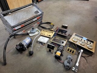 RV Parts and Accessories in Canada . 12V pumps , Control Panels, Ladders, Stairs, and more used RV Parts!