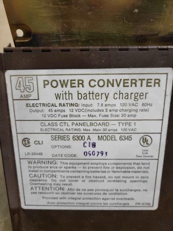 45 Amp RV Converter and Battery Charger