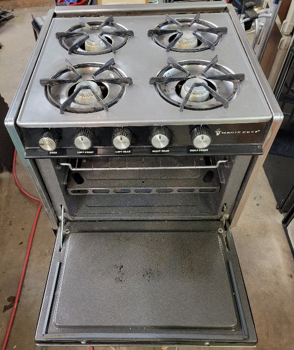 Propane RV Oven and Stove Magic Chef 4 Burner