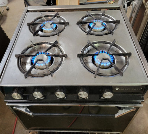 Propane RV Oven and Stove Magic Chef 4 Burner