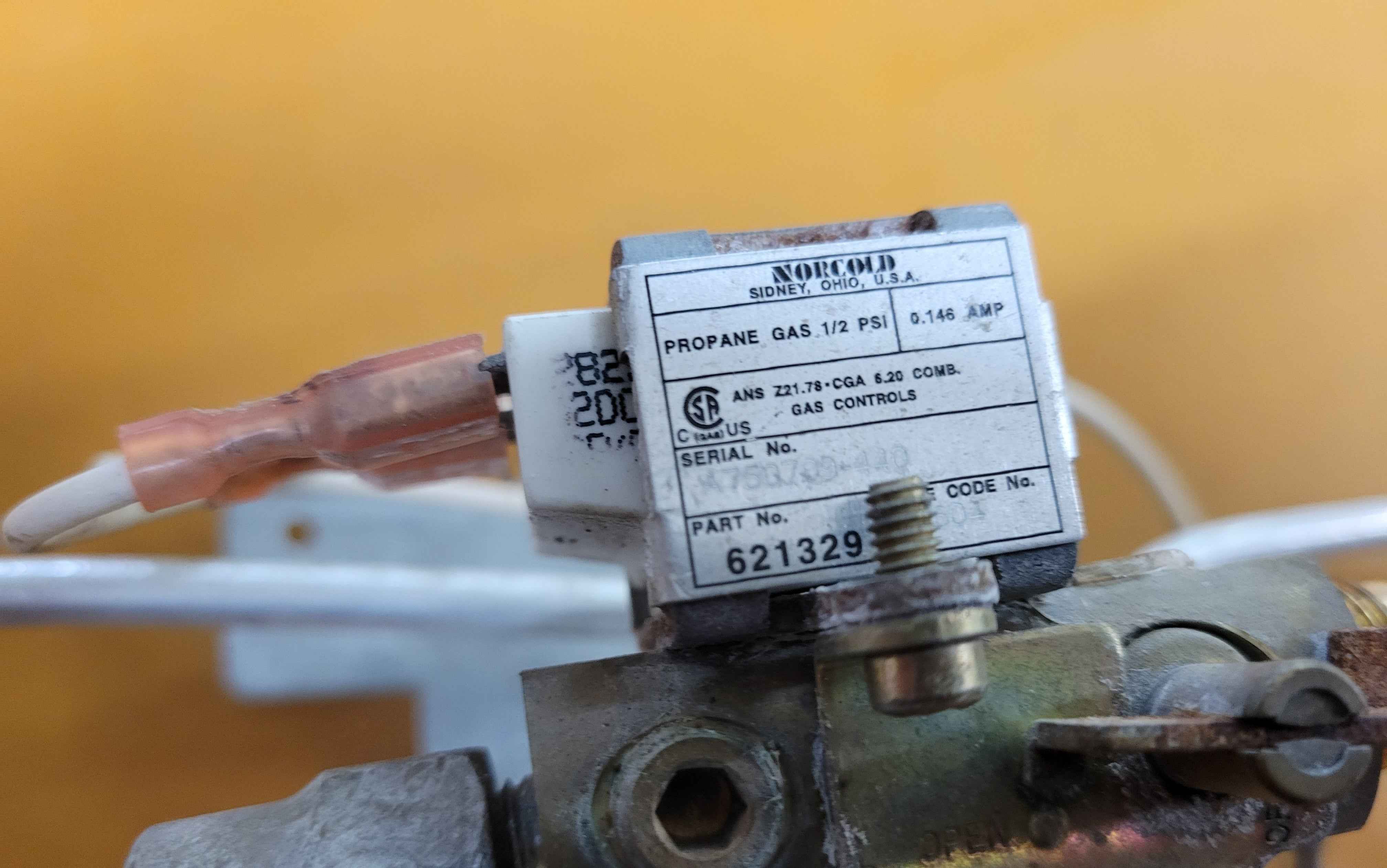 Norcold RV Refrigerator Gas Valve Assembly 621329 – 1200 / 1201