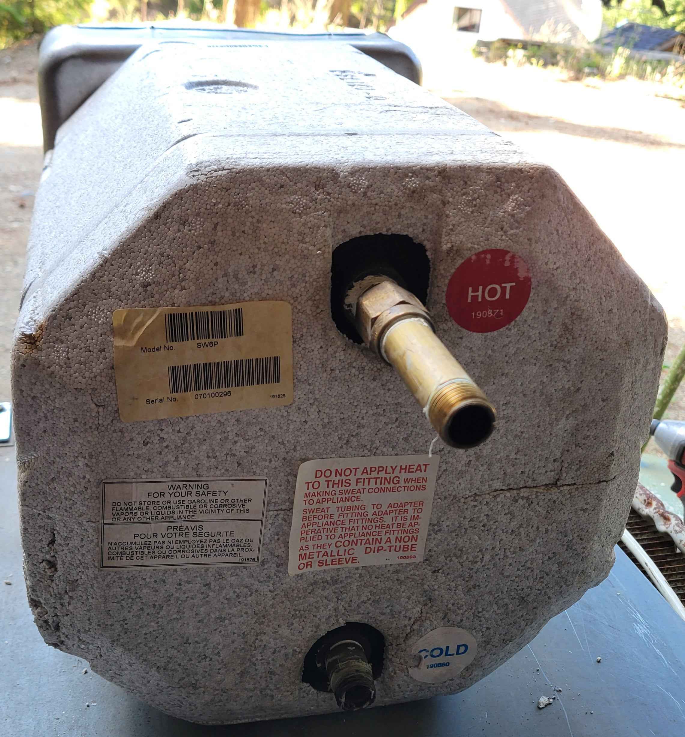 Suburban SW6P Propane Hot Water Heater