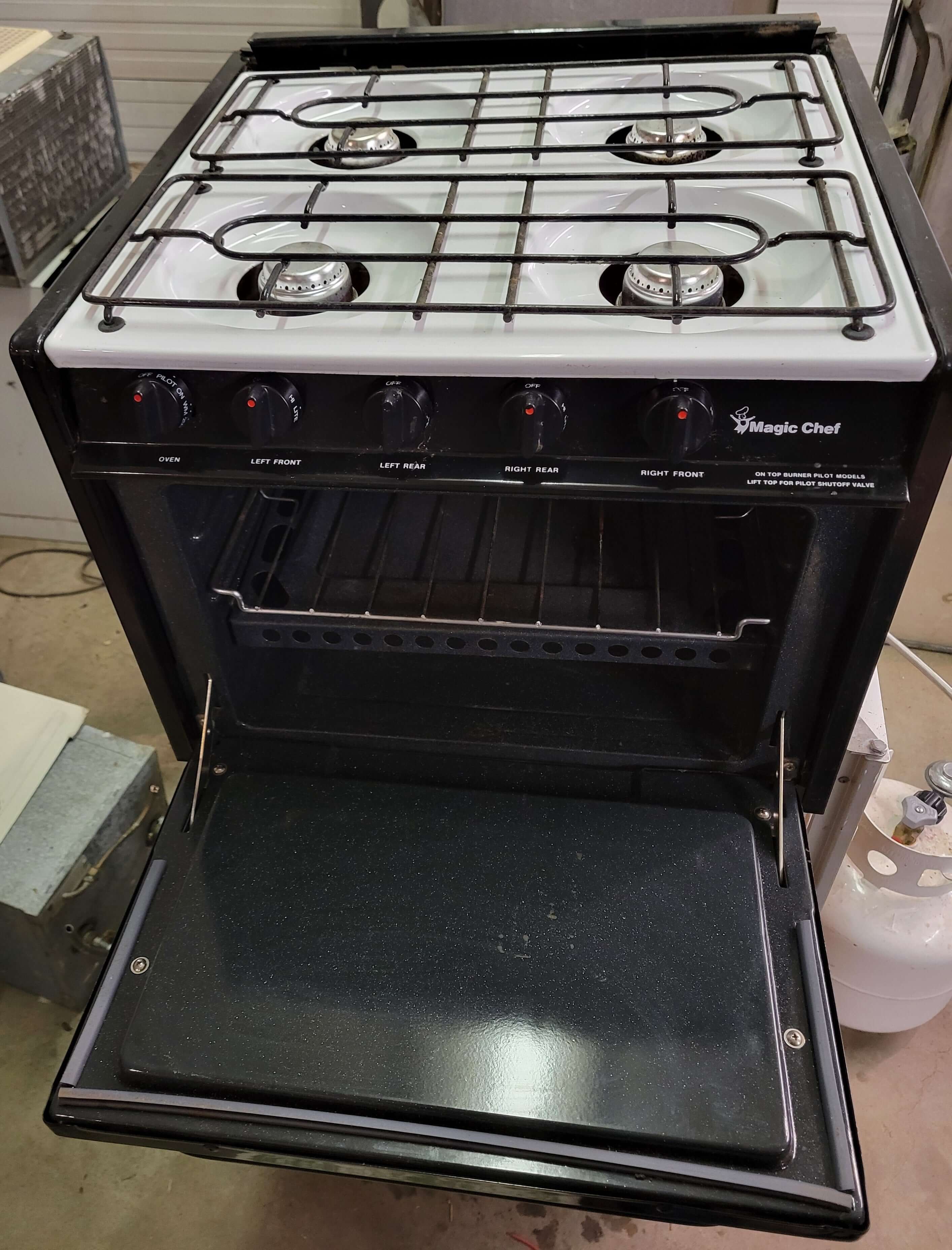 Magic Chef RV Propane Range Four Burner Stove