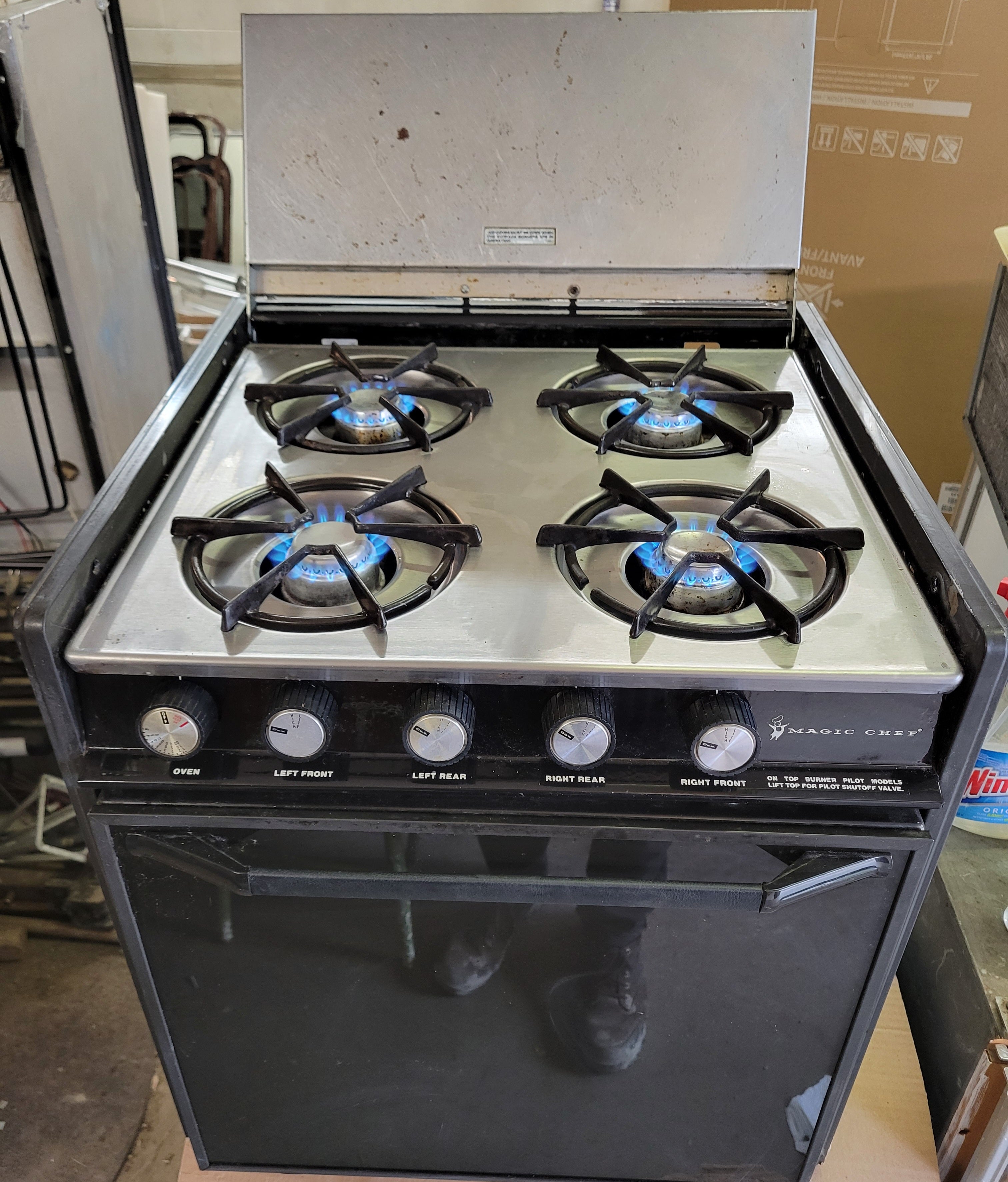 Magic Chef 4 Burner Propane RV Oven and Stove