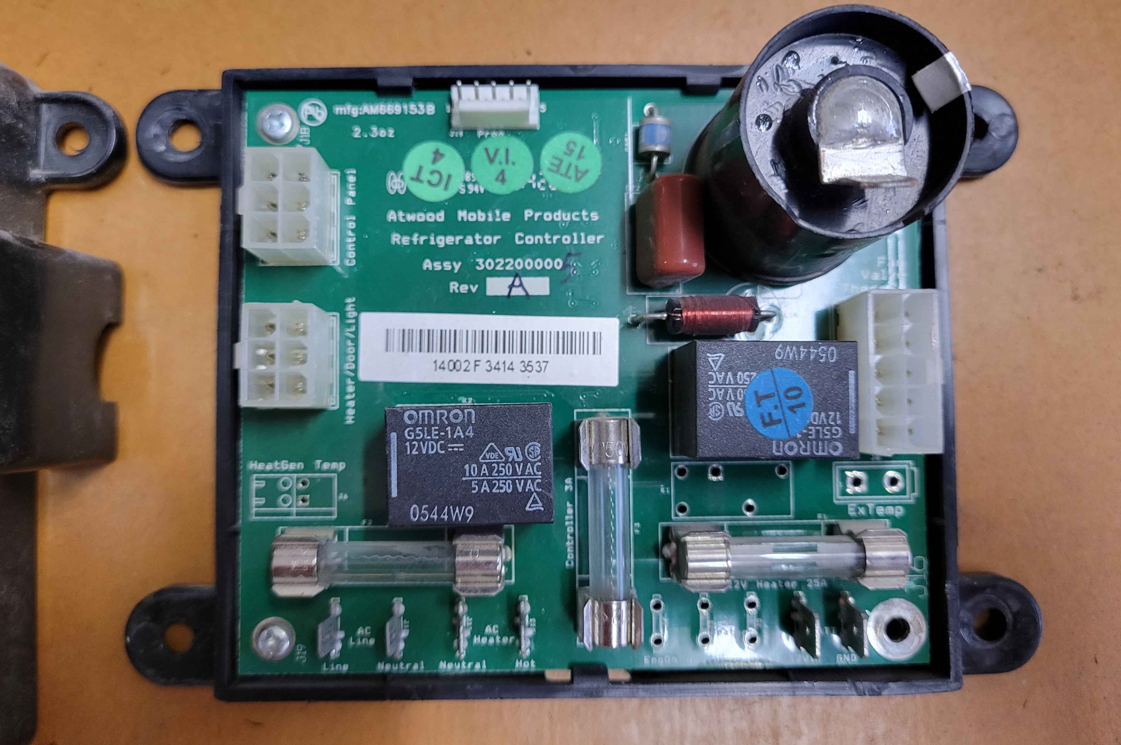 Atwood 14002 Control Board HE-0601 HE-0801 Fridge