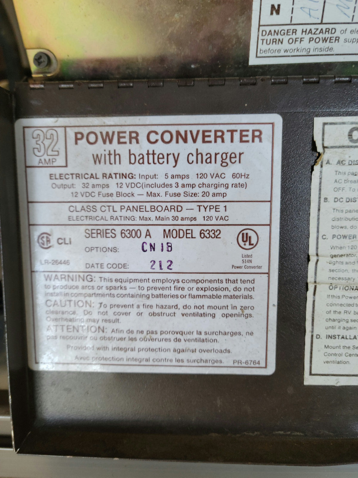 32 Amp Power Converter with Battery Charger For RV from MagneTek