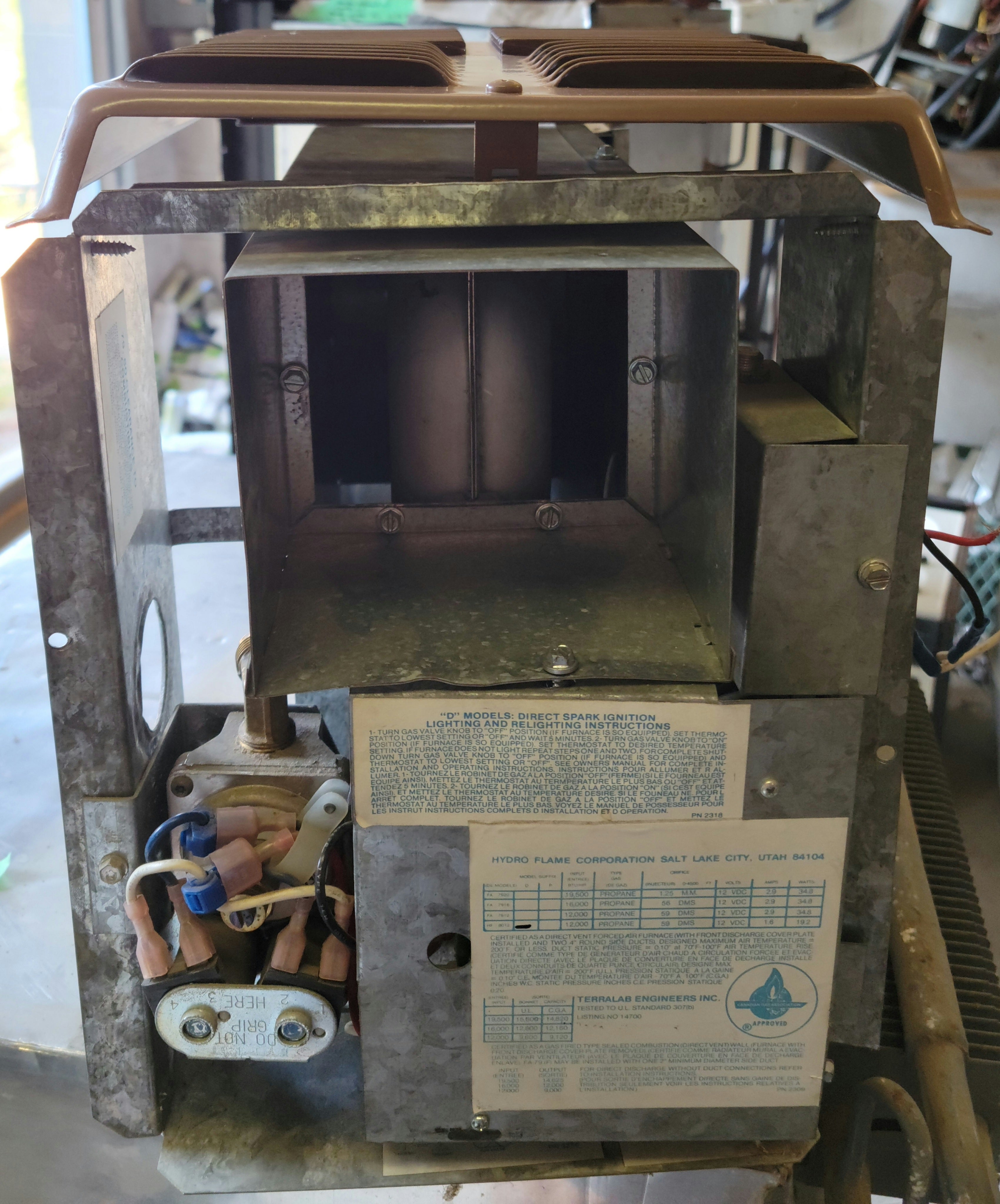 Hydroflame HF-8012 12000 BTU Propane RV Furnace