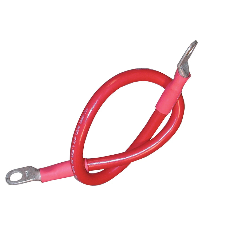Ancor 189145 Red 2 AWG Battery Cable, 32 in, 3/8 in Lugs