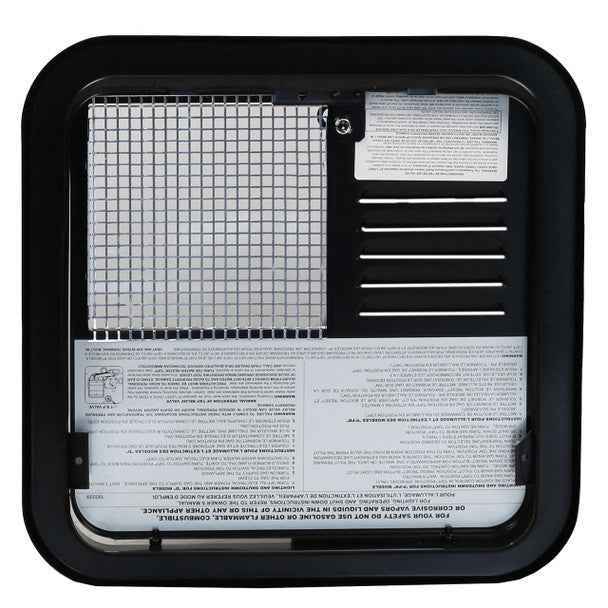 Suburban RV Water Heater Access Door – Black Steel Flush Mount for 6 Gallon Tank