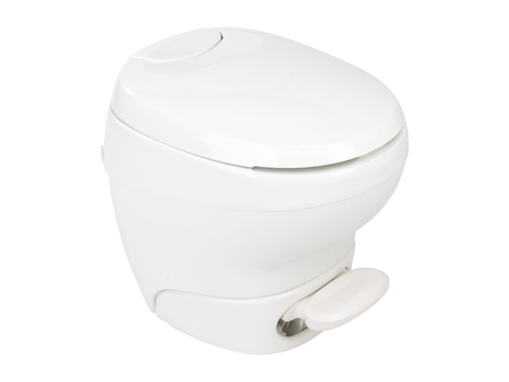 Bravura Permanent RV Toilet - Easy Installation, Single-Pedal Operation