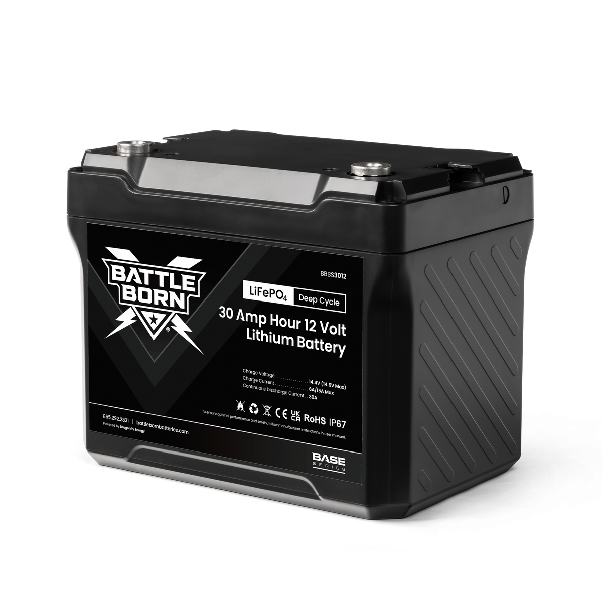 Battle Born BBBS3012 Base Series 30Ah 12V LiFePO4 Battery — view 5