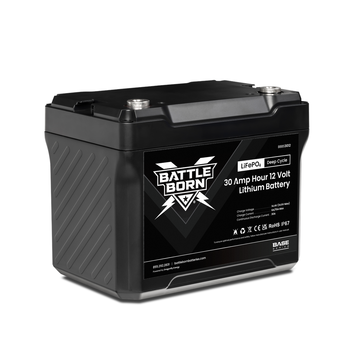 Battle Born BBBS3012 Base Series 30Ah 12V LiFePO4 Battery