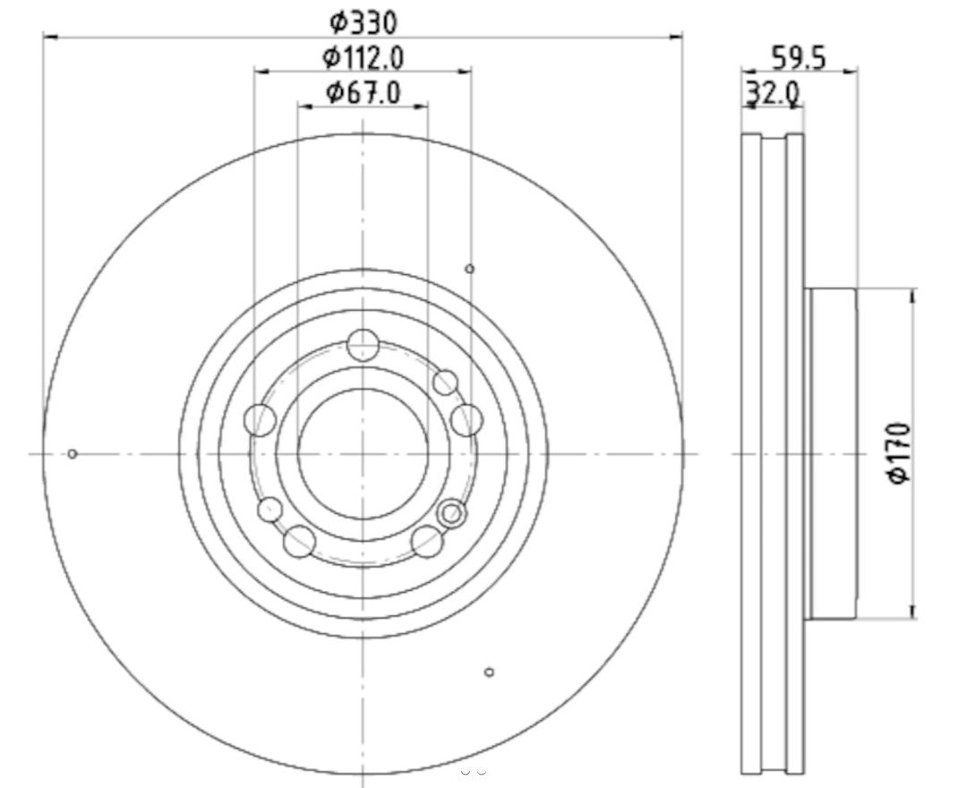 Hella Pagid 355132331 Vented Brake Disc