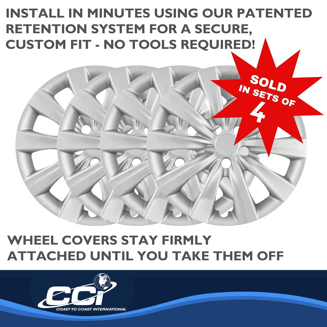 Coast To Coast 50816S Corolla Silver 10-Spoke Covers - image 4