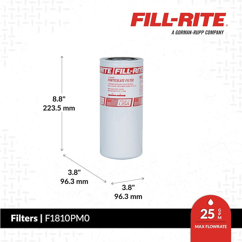 Fill-Rite F1810PM0 10-Micron Particulate Transfer-Pump Filter