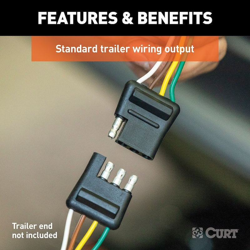CURT 55774 USCAR Trailer Wiring Connector with 4-Way Flat & 7-Way RV Blade