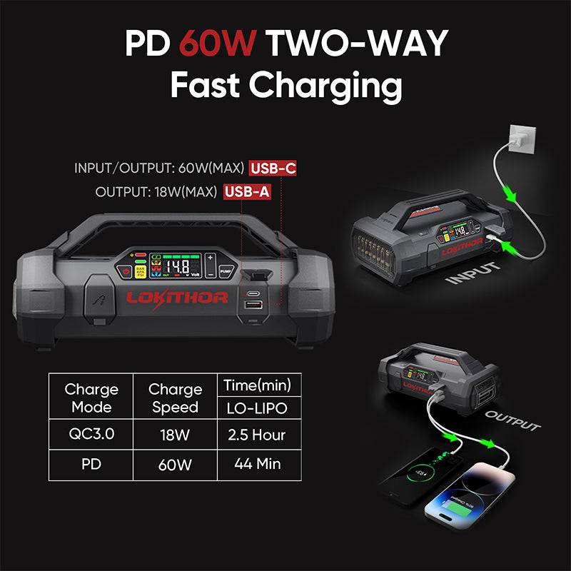 Lokithor APARTX ApartX Detachable-Battery Jump Starter