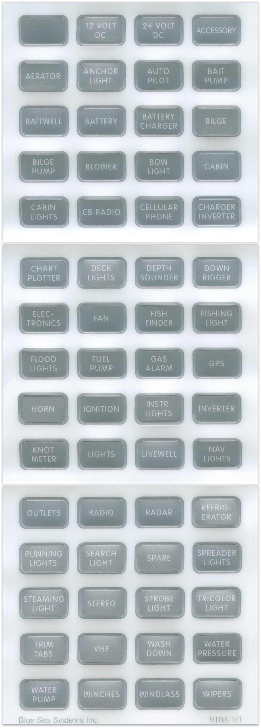 Blue Sea 8217-Bss Multi Purpose Label
